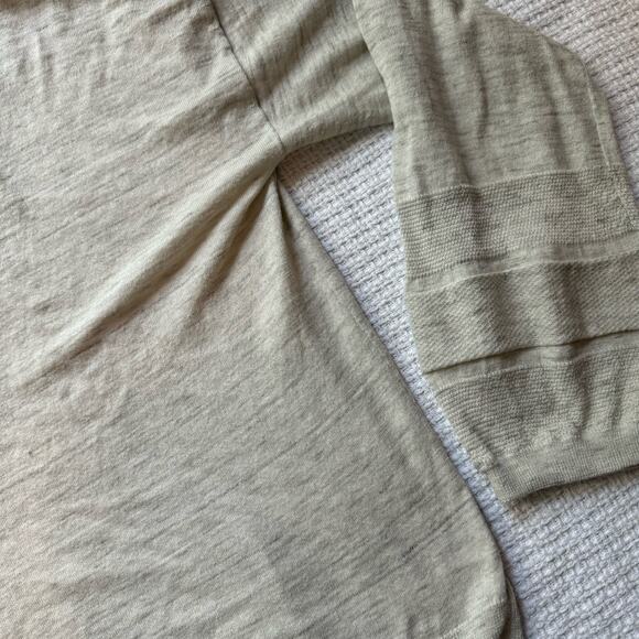 White + Warren V-neck Women’s‎ Cotton Sweater Medium Ivory/Beige Wrist Detail - Picture 4 of 8